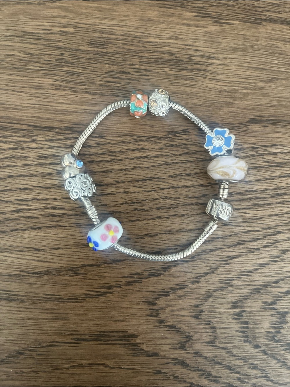 Silver Pandora Charm Bracelet